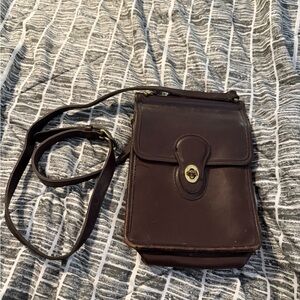 Classic Brown Leather Coach Bag